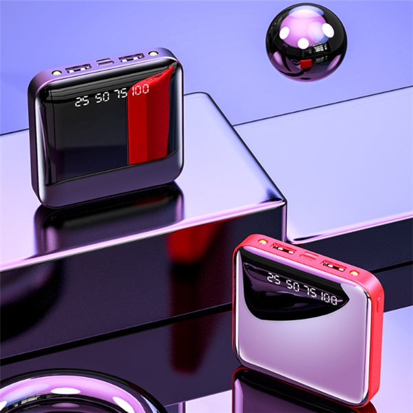 Elevate Your Power with the 20000 MAh Portable Mirror Digital Display Power Bank