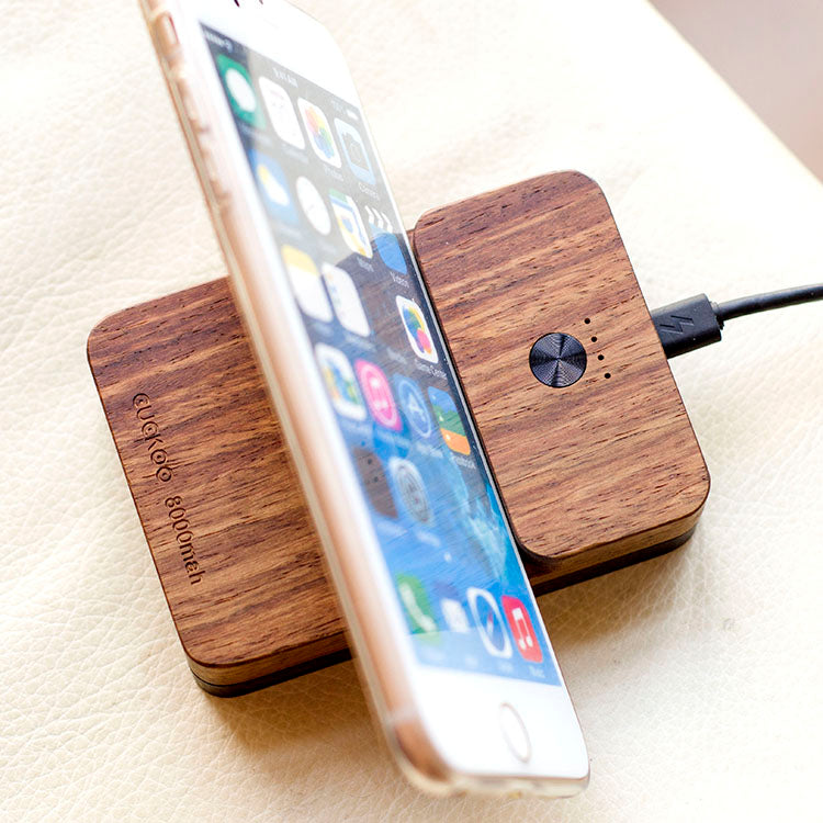 Enhance Your Charging Experience with Our Solid Wood 10000mAh Power Bank
