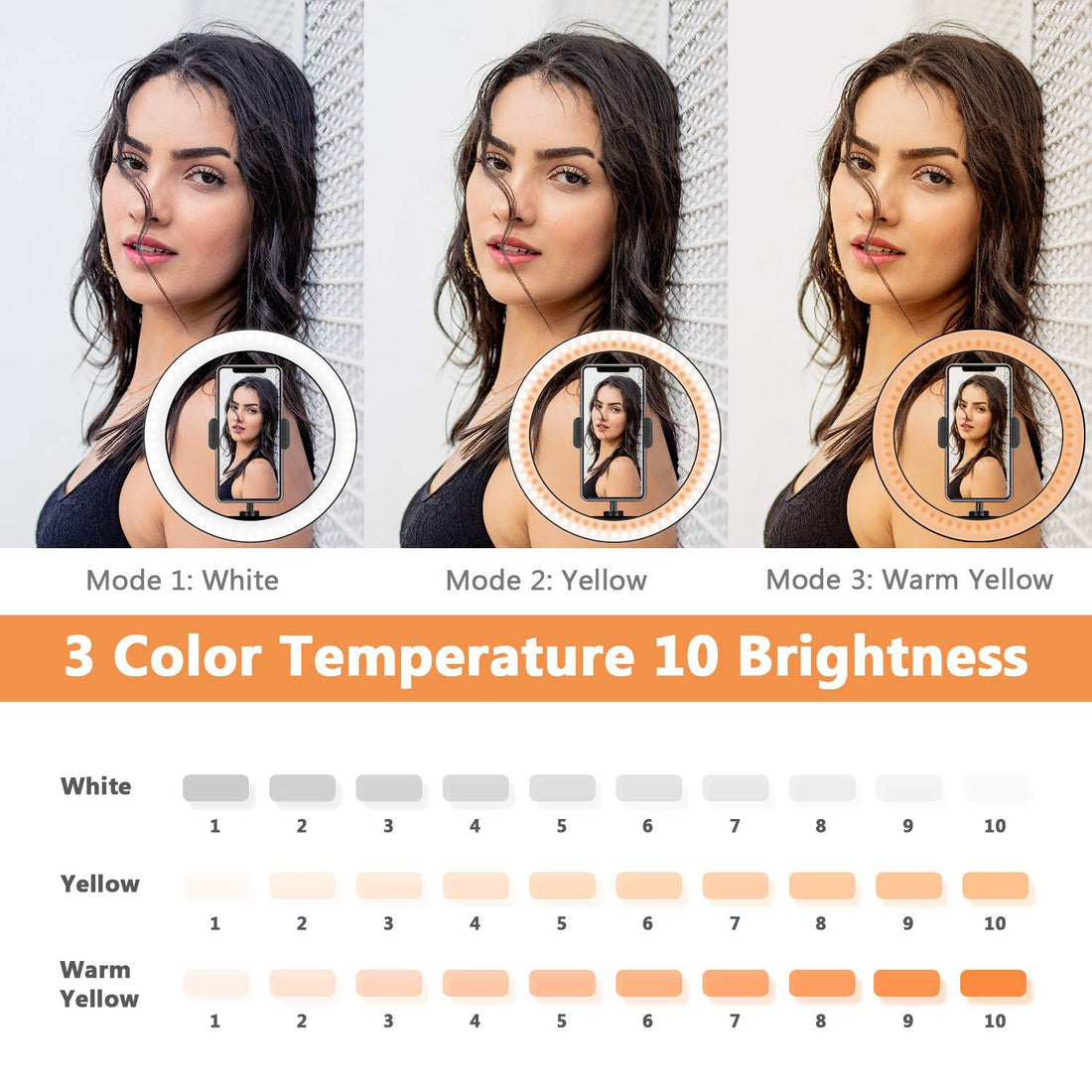 Compatible with Apple Fill desktop ring light tripod