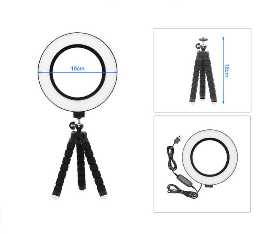 Octopus Tripod 6 Inch Ring Light