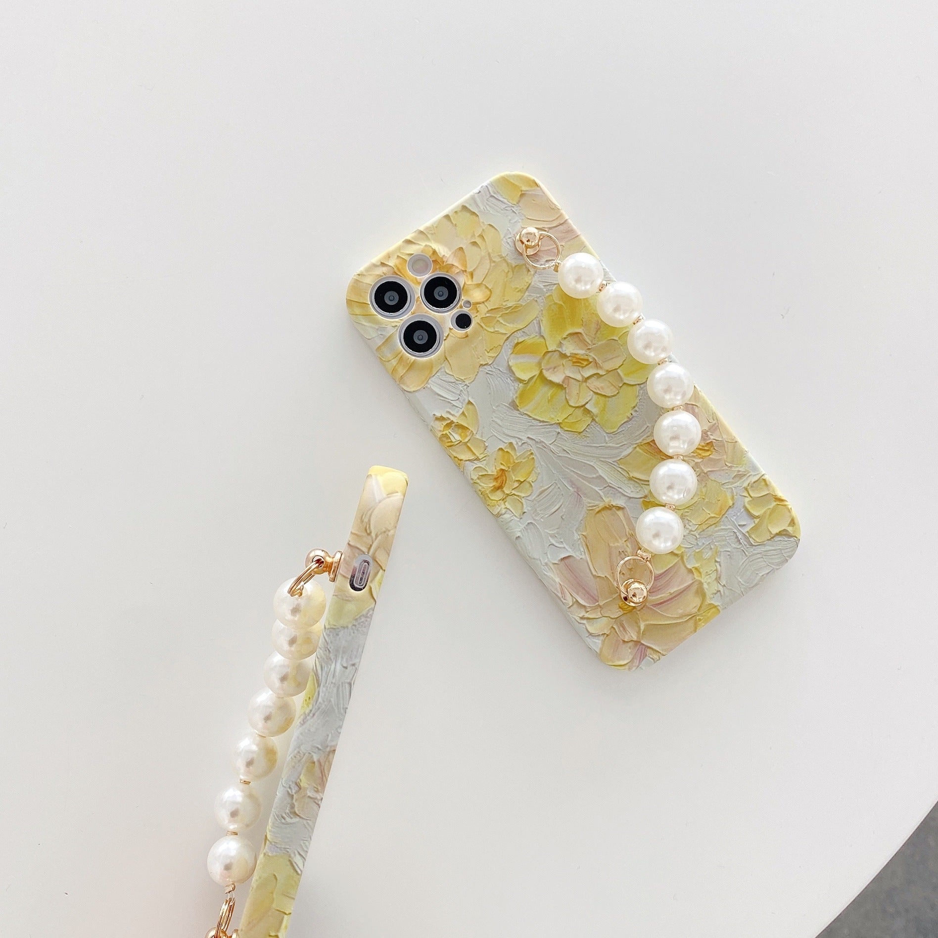 Art Flower Pearl Chain For Mobile Case