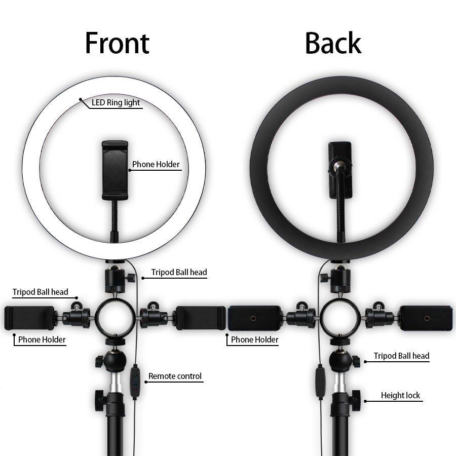 Compatible with Apple, Led Tripod Multi-position Ring Light