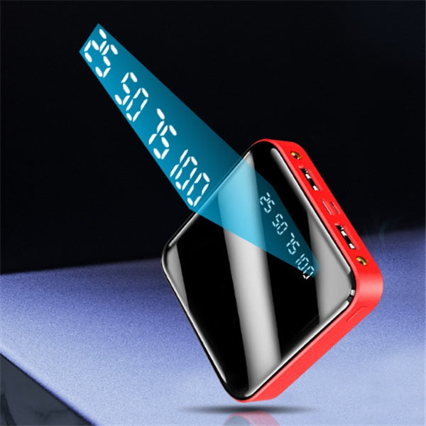 20000 MAh Portable Mirror Digital Display Power Bank