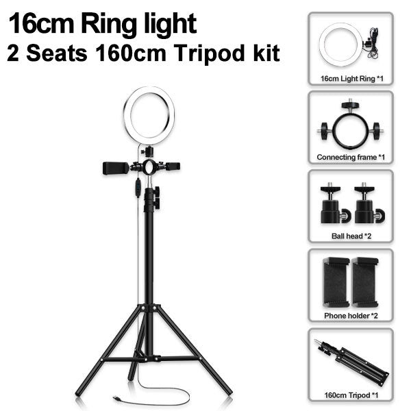 Compatible with Apple, Led Tripod Multi-position Ring Light