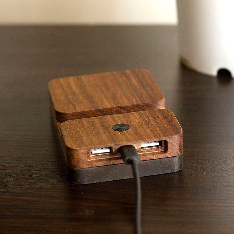 Solid Wood 10000mAh Power Bank