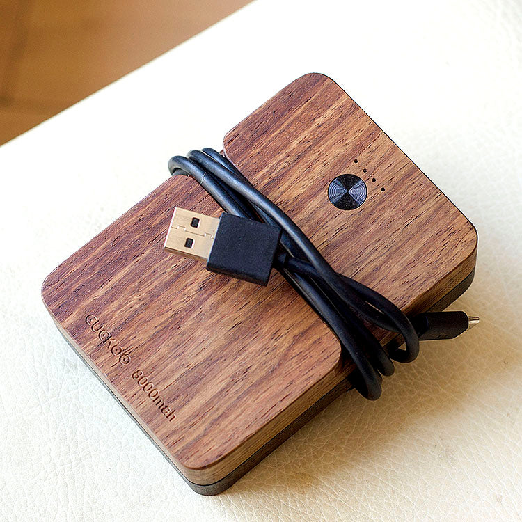 Solid Wood 10000mAh Power Bank