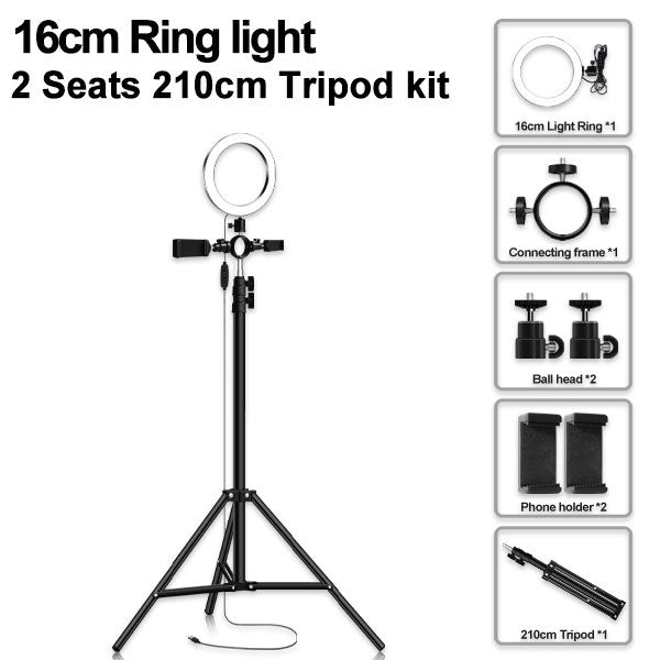 Compatible with Apple, Led Tripod Multi-position Ring Light