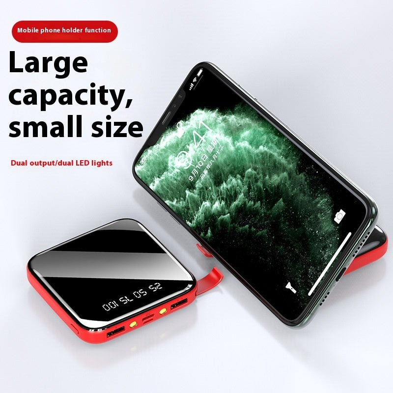 Mirror Mini Power Bank 20000 MA Small And Large Capacity Mobile Power Supply