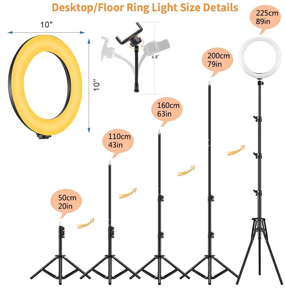 3 Colors Ring Light Tripod